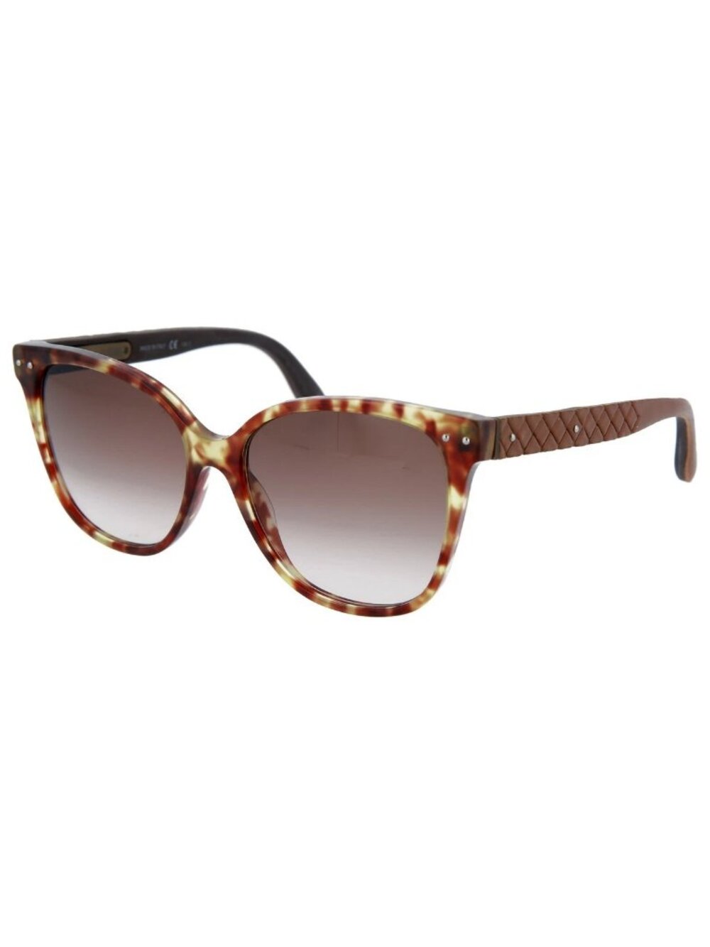 New Bottega Veneta Women's Sunglasses Brown Lens Square Rectangle Acetate Frame
